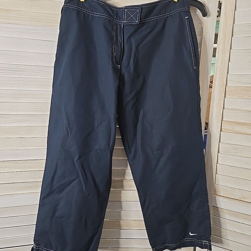 Vintage Nike Track Pants Women’s M 8/10 Blue – 90s Windbreaker Nylon Athletic